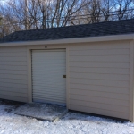 Brookfield gable with steel roll up door and LP Lap siding